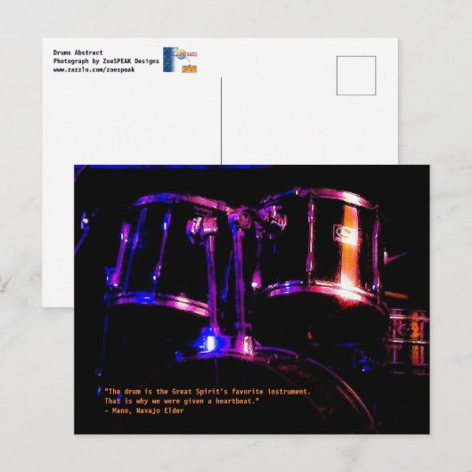 The Drums do the Talking Postcard ポストカード (正面/裏面)