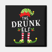 The Drunk Elf Christmas Matching Pajama  マグネット (正面)