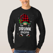 The Drunk Gnome Buffalo Plaid Christmas Matching F Tシャツ (正面)