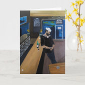 The Drunken Sailor Painting by Alfred Fox カード (黄色い花)