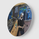 The Drunken Sailor Painting by Alfred Fox ラージ壁時計 (傾斜)