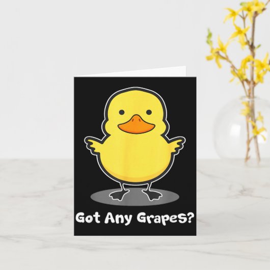 The Duck Song Got Any Gs Ice Fresh Lemonade Funny  カード (黄色い花)