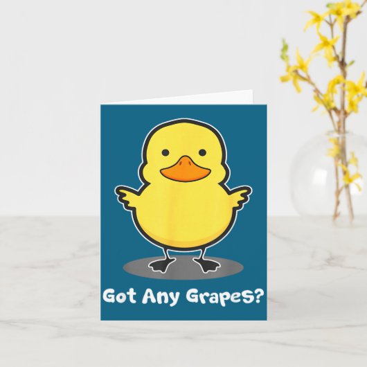 The Duck Song Got Any Gs Ice Fresh Lemonade Funny カード (黄色い花)