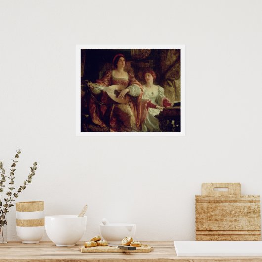 The Duet (oil on canvas) ポスター (キッチン)