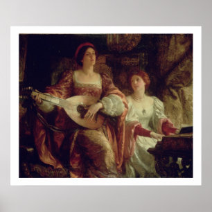 The Duet (oil on canvas) ポスター