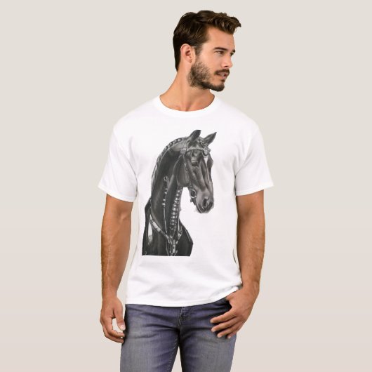 The Dynamic Black Horse Tシャツ (正面フル)