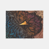 The Eagle Sees Its Prey フリースブランケット (正面(横))