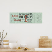 The Eagles Concert Ticket – Vintage Rock Art   ポスター (キッチン)