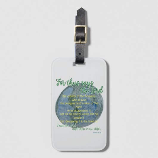 The Earth He Formed ラゲッジタグ (正面縦)