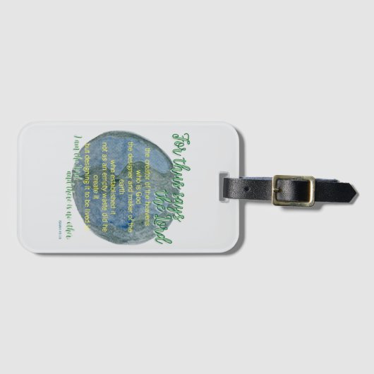 The Earth He Formed ラゲッジタグ (正面横)