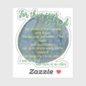 The Earth He Formed Isaiah 45:18 シール (シート)