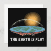 The Earth Is Flat Humorous Theory  招待状 (正面/裏面)