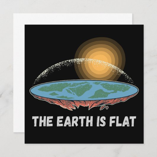 The Earth Is Flat Humorous Theory 招待状 (正面/裏面)