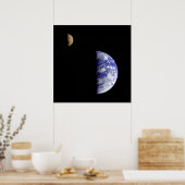 The Earth & Moon As Seen From Space ポスター (キッチン)