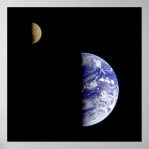 The Earth & Moon As Seen From Space ポスター