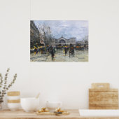 The East Station by Eugène Galien-Laloue  ポスター (キッチン)