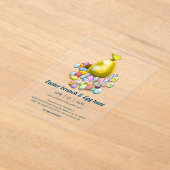 The Easter chicken's brunch and egg hunt アクリル招待状 (レイダウン)