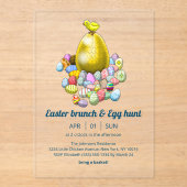 The Easter chicken's brunch and egg hunt アクリル招待状 (正面)