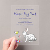 The Easter eggs and the Easter bunny アクリル招待状 (インサイチュ (ポータブル))