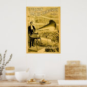 The Edison Concert Phonograph Vintage Advert ポスター (キッチン)
