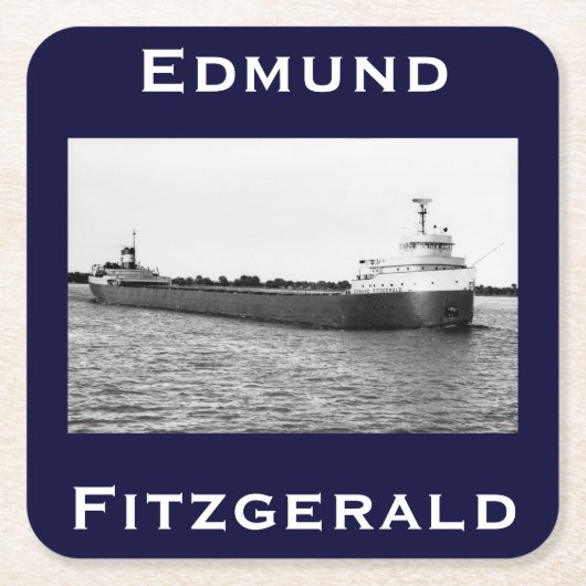 The Edmund Fitzgerald スクエアペーパーコースター (正面)