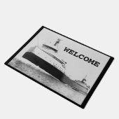 The Edmund Fitzgerald on the St. Clair River ドアマット (アングル)