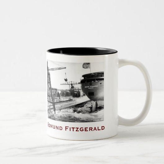 The Edmund Fitzgerald with Crew Names ツートーンマグカップ (右)