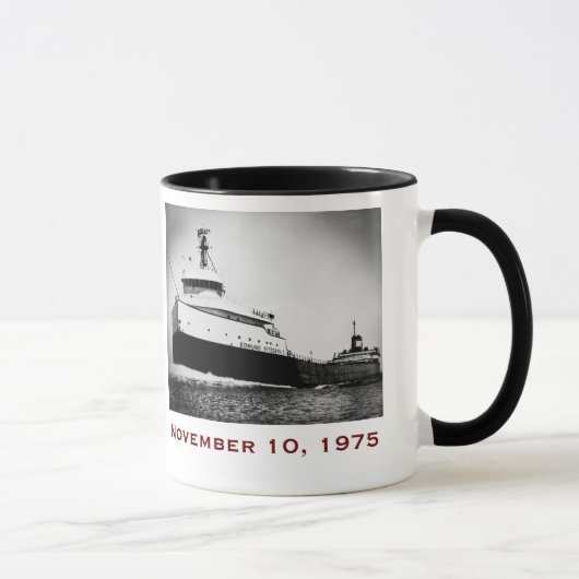 The Edmund Fitzgerald with Crew Names マグカップ (右)