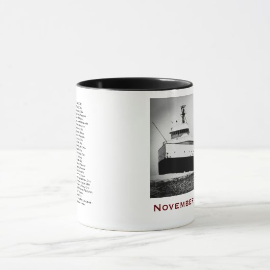 The Edmund Fitzgerald with Crew Names マグカップ (中央)