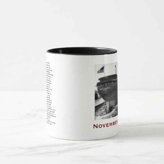 The Edmund Fitzgerald with Crew Names マグカップ (中央)