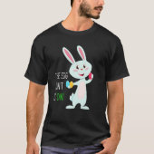 The Egg Hunt Is On Easter Bunny Hunter Quote Kids  Tシャツ (正面)