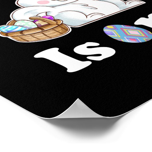 The Egg Hunt Is On Easter Day Hunt Easter Bunny ポスター (角)