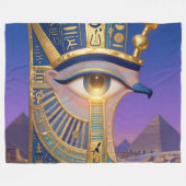 The Egyptian Eye´2 フリースブランケット (正面(横))