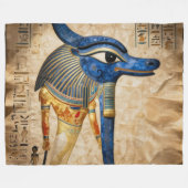 The Egyptian Eye´5 フリースブランケット (正面(横))