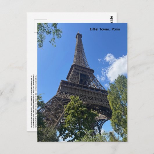 The Eiffel Tower, Paris, France Design  ポストカード (正面/裏面)