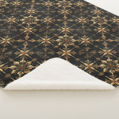 The Elegant Christmas - Black シェルパブランケット (3/4)