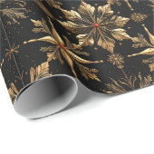 The Elegant Christmas - Black ラッピングペーパー (ロールコーナー)