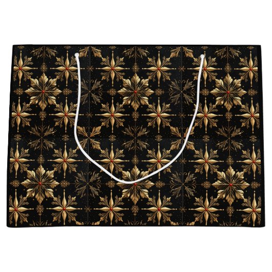 The Elegant Christmas - Black ラージペーパーバッグ (正面)