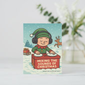 The Elf DJ on the Snowy Path シーズンポストカード (スタンド正面)