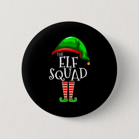 The Elf Squad Family Matching Group Christmas 缶バッジ (正面)