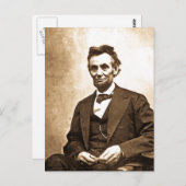 The Emancipator素晴らし - Abe Lincoln (1865) ポストカード (正面/裏面)