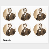 The Emancipator素晴らし - Abe Lincoln (1865) ラウンドシール (シート)