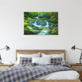 The Emerald Flow of the Irish Brook キャンバスプリント (インサイチュ (寝室))
