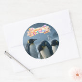 The emperor penguin round sticker ラウンドシール (封筒)