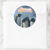 The emperor penguin round sticker ラウンドシール (バッグ)