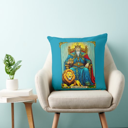 The Emperor Tarot Card Art クッション (椅子)