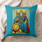The Emperor Tarot Card Art クッション (ブランケット)