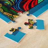 The Emperor Tarot Card Art ジグソーパズル (側面)