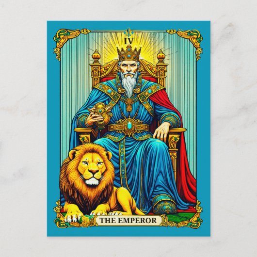 The Emperor Tarot Card Art ポストカード (正面)