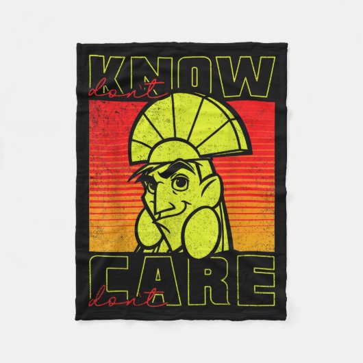 The Emperor's New Groove Kuzco Don't Know Don't Ca フリースブランケット (正面)